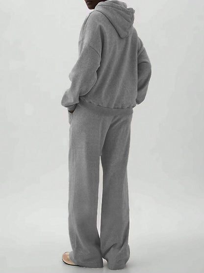 Devine Pocketed Long Sleeve Hoodie and Pants Set