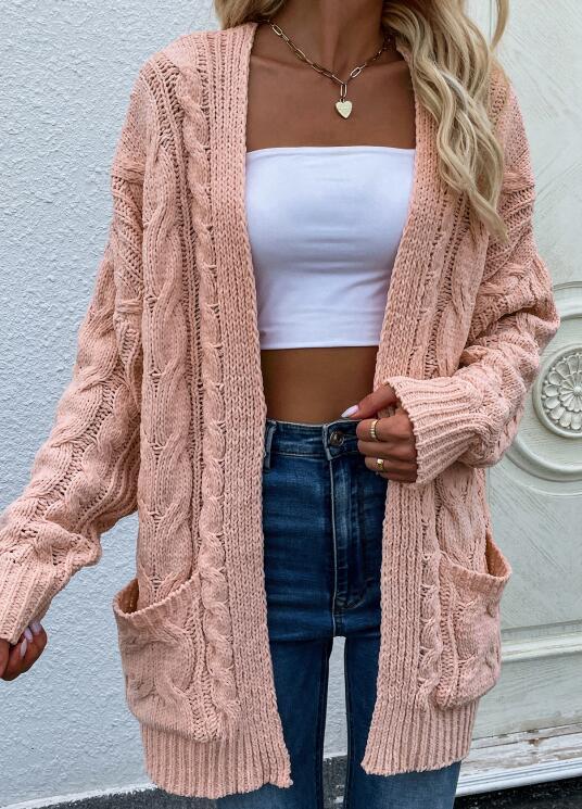 Cozy Women's Knit Long Sleeve Cardigan