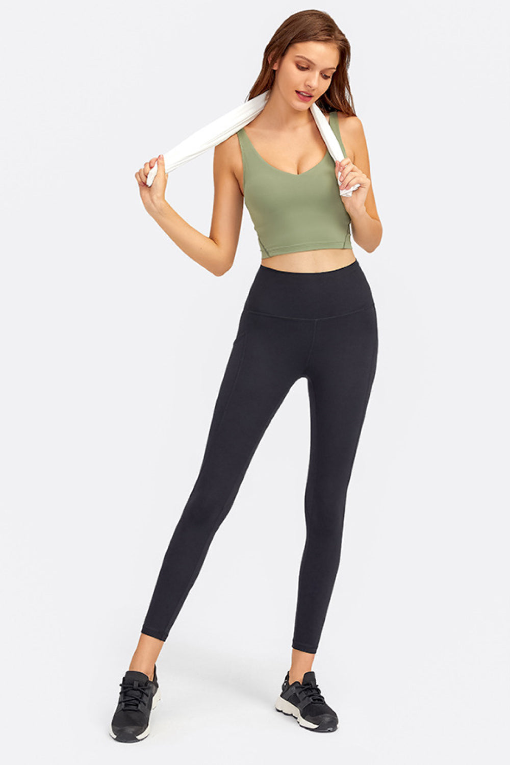 Millennia Deep V-Neck Crop Sports Bra