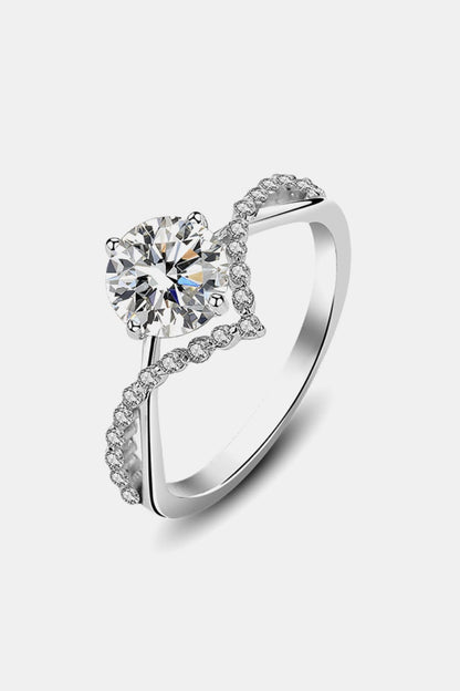 1 Carat Moissanite 925 Sterling Silver Ring