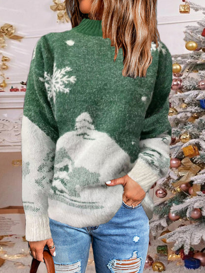 Festive Knit Holiday Patterned Sweater