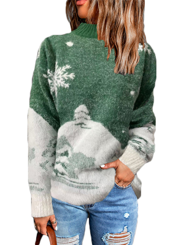 Festive Knit Holiday Patterned Sweater