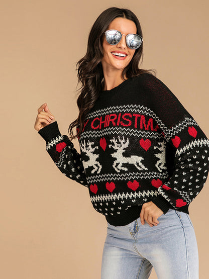 Festive Reindeer Knit Sweater