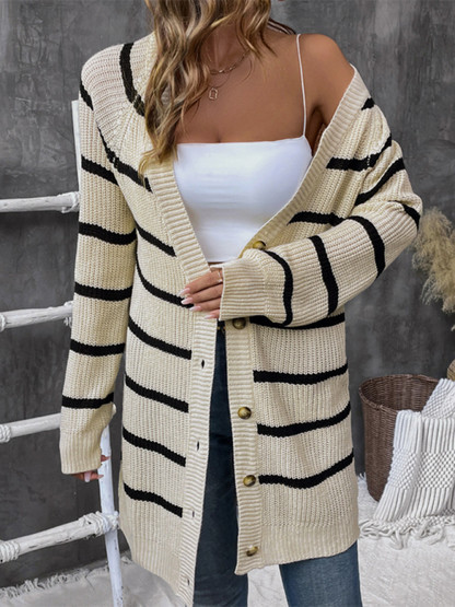 Casual all-match striped sweater